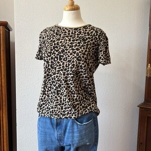 Zara Leopard Print T-Shirt